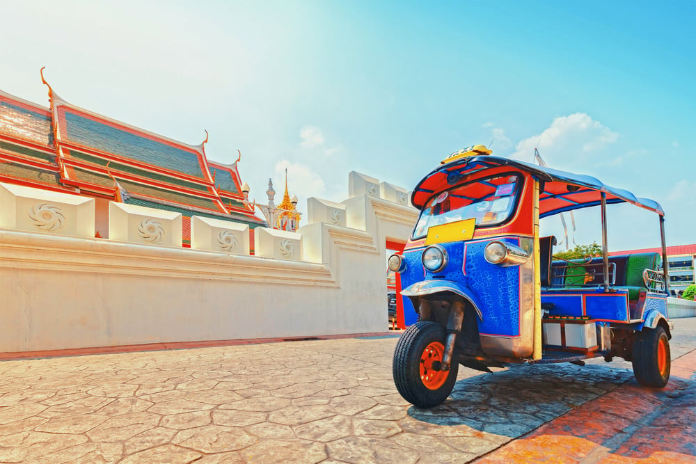 Tuk Tuk Traditional Taxi in Bangkok, Thailand