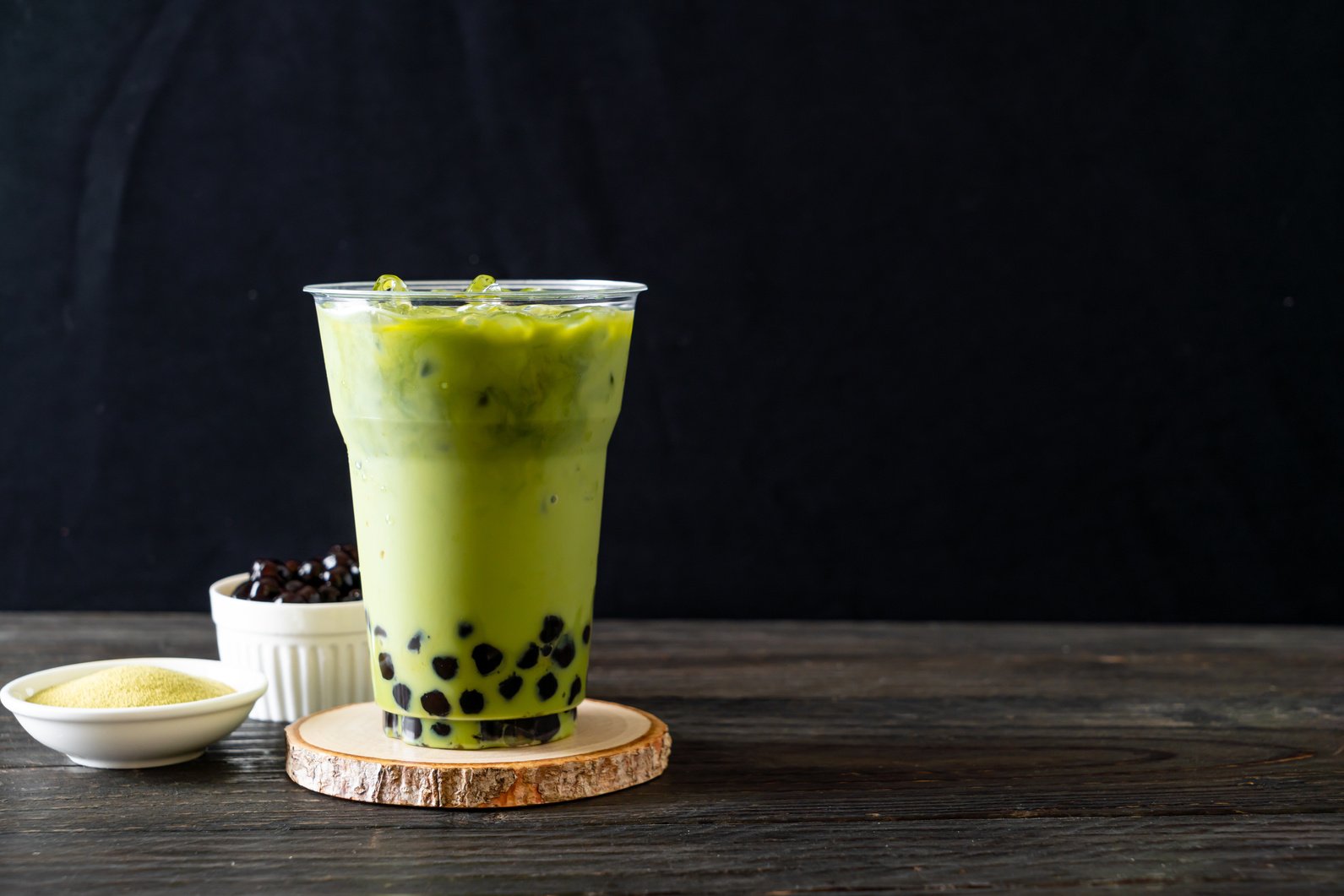 Green Tea Latte with Bubble